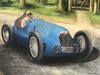Christophe Antonietti (XXth) - Bugatti T59/50 - VERY RARE - Original Oil on Canvas