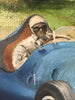 Christophe Antonietti (XXth) - Bugatti T59/50 - VERY RARE - Original Oil on Canvas