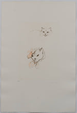 Load image into Gallery viewer, Leonor Fini (1907-1996) - Les chats de Madame Helvetius - Fancy Cat - Original Etching (57/150) - 1985