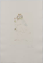 Load image into Gallery viewer, Leonor Fini (1907-1996) - Les chats de Madame Helvetius - Chat couronné - Original Etching (LF) - 1985