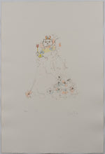 Load image into Gallery viewer, Leonor Fini (1907-1996) - Les chats de Madame Helvitius - Flower Cat - Original Etching 57/150 - 1985