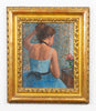 François Gall (1912 - 1987) - Jeune danseuse au tutu bleu - Young dancer in blue tutu - Oil on Canvas