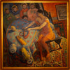 Do Fournier (1951 - ) - Scene d'interieur - Interior Scene - Original Oil on Canvas