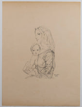 Load image into Gallery viewer, Leonard Tsuguharu Foujita – Maternite, mere et enfant - Maternity, Mother and Child – Lithograph E.A.