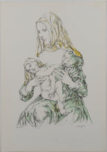 Load image into Gallery viewer, Leonard Tsuguharu Foujita – Vierge a l’Enfant – Virgin and Child – Lithograph E.A.