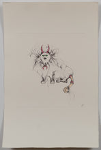 Load image into Gallery viewer, Leonor Fini (1907-1996) -  Les chats de Madame Helvetius -  Magical Cat - Original Etching (LF) - 1985