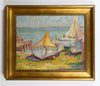 Mary Locke Brewer (1865-1950) - Sailboats ashore - Oil on Masonite