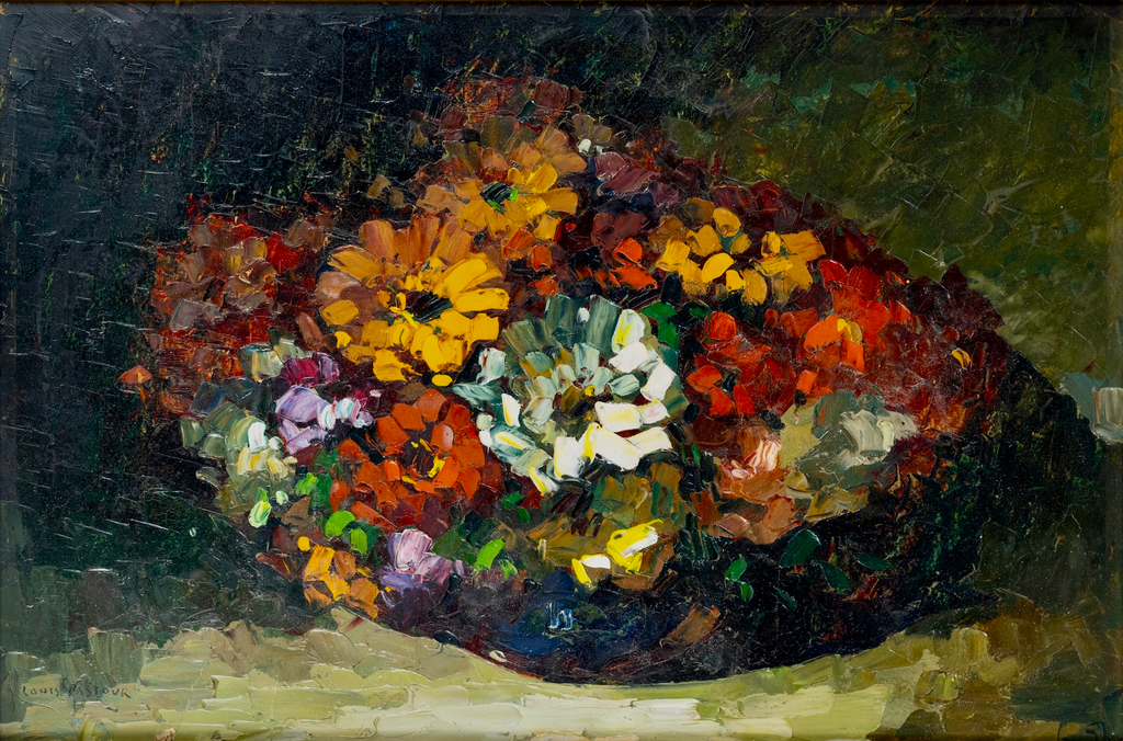 Louis PASTOUR (1876-1948) - Bouquet de fleurs– Bouquet of flowers – Original Oil on Panel