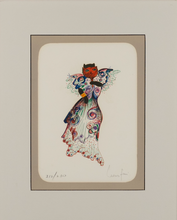 Load image into Gallery viewer, Leonor Fini (1907 – 1996) - Cat in Butterfly Dress (1973) and Winged Cat (1973) in one frame – Lithograph – Numbered 212/230