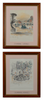 Andre Hambourg (1909-1999) - Versaille - Pair of lithogaphs framed