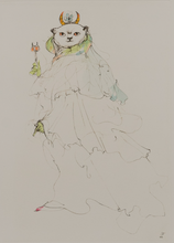 Load image into Gallery viewer, Leonor Fini (1907-1996) - Les chats de Madame Helvetius - Chat couronné - Original Etching (LF) - 1985