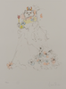 Leonor Fini (1907-1996) - Les chats de Madame Helvitius - Flower Cat - Original Etching 57/150 - 1985