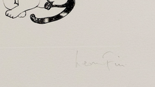 Load image into Gallery viewer, Leonor Fini (1907-1996) - Les Chats de Madame Helvetius - Three Sitting Cats- Original Etching 57/150
