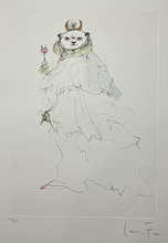 Load image into Gallery viewer, Leonor Fini (1907-1996) - Les Chats de Madame Helvetius - Cat in Royal Gown - Original Etching 57/150