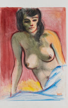 Load image into Gallery viewer, Antoine Paneda (1929) - La belle dénudée - The beautiful Naked - Original Pastel