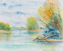 Load image into Gallery viewer, Antoine Paneda (1929) - Nevers au loin - Nevers in the distance - Original Watercolor