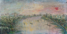 Load image into Gallery viewer, Brigitta Zeumer (1939-2015) - La Tamise à Londres - The Thames in London - Original Oil Painting on Panel