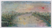 Load image into Gallery viewer, Brigitta Zeumer (1939-2015) - La Tamise à Londres - The Thames in London - Original Oil Painting on Panel