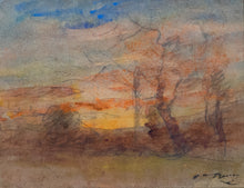 Load image into Gallery viewer, François Auguste RAVIER (1814-1895) - Etude de ciel prise à Morestel – Original Watercolor and Pencil
