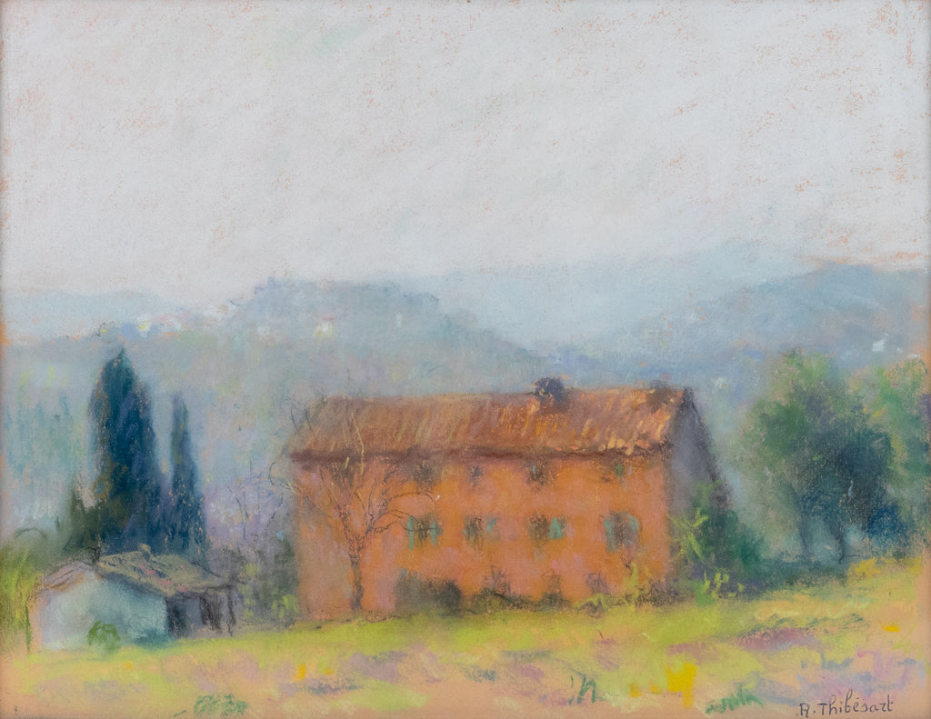 Raymond Thibesart (1874-1968) - Le Mas près de Villeneuve Loubet - Original Pastel