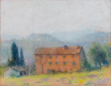 Load image into Gallery viewer, Raymond Thibesart (1874-1968) - Le Mas près de Villeneuve Loubet - Original Pastel