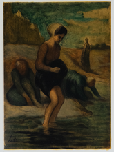 Load image into Gallery viewer, Honoré-Victorin Daumier (1808 – 1879) (after) -  Au bord de l'eau - At the Water’s Edge - Lithograph