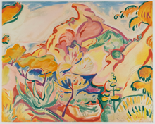 Load image into Gallery viewer, Othon Friesz (1879-1949)(after) - Paysage à La Ciotat - Landscape in La Ciotat - Lithograph