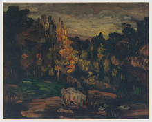 Load image into Gallery viewer, Paul Cézanne (1839 - 1906)(after) -  Paysage à Aix - Landscape in Aix - Lithograph
