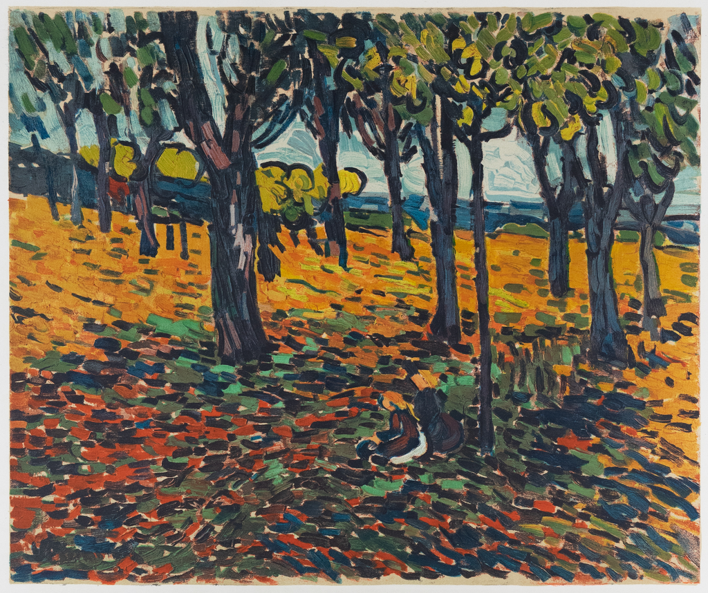 Maurice de Vlaminck (1876-1958) (after) – La Chataigneraie à Chatou, Avec Personnages - La Chataigneraie in Chatou, with Characters - Lithograph