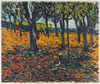 Maurice de Vlaminck (1876-1958) (after) – La Chataigneraie à Chatou, Avec Personnages - La Chataigneraie in Chatou, with Characters - Lithograph