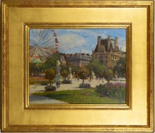 Load image into Gallery viewer, Brian Blood (1962 - ) - Sunday At The Louvre - Oil on Artist Board
