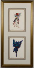 Load image into Gallery viewer, Leonor Fini (1907 – 1996) - Cat in Butterfly Dress (1973) and Winged Cat (1973) in one frame – Lithograph – Numbered 212/230
