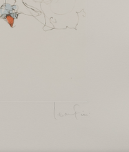 Load image into Gallery viewer, Leonor Fini (1907-1996) - Les Chats de Madame Helvetius - Crowned Cat with Necklace - Original Etching 57/150
