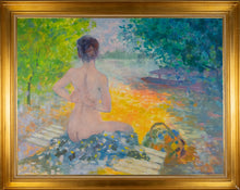 Load image into Gallery viewer, Bernard Taurelle (1931- ) – Before Sunbathing – Original Oil Painting
