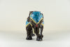 ELEPHANT Polychrome enameled ceramic with hollowed out back