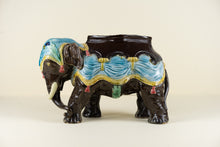 Load image into Gallery viewer, ELEPHANT Polychrome enameled ceramic with hollowed out back
