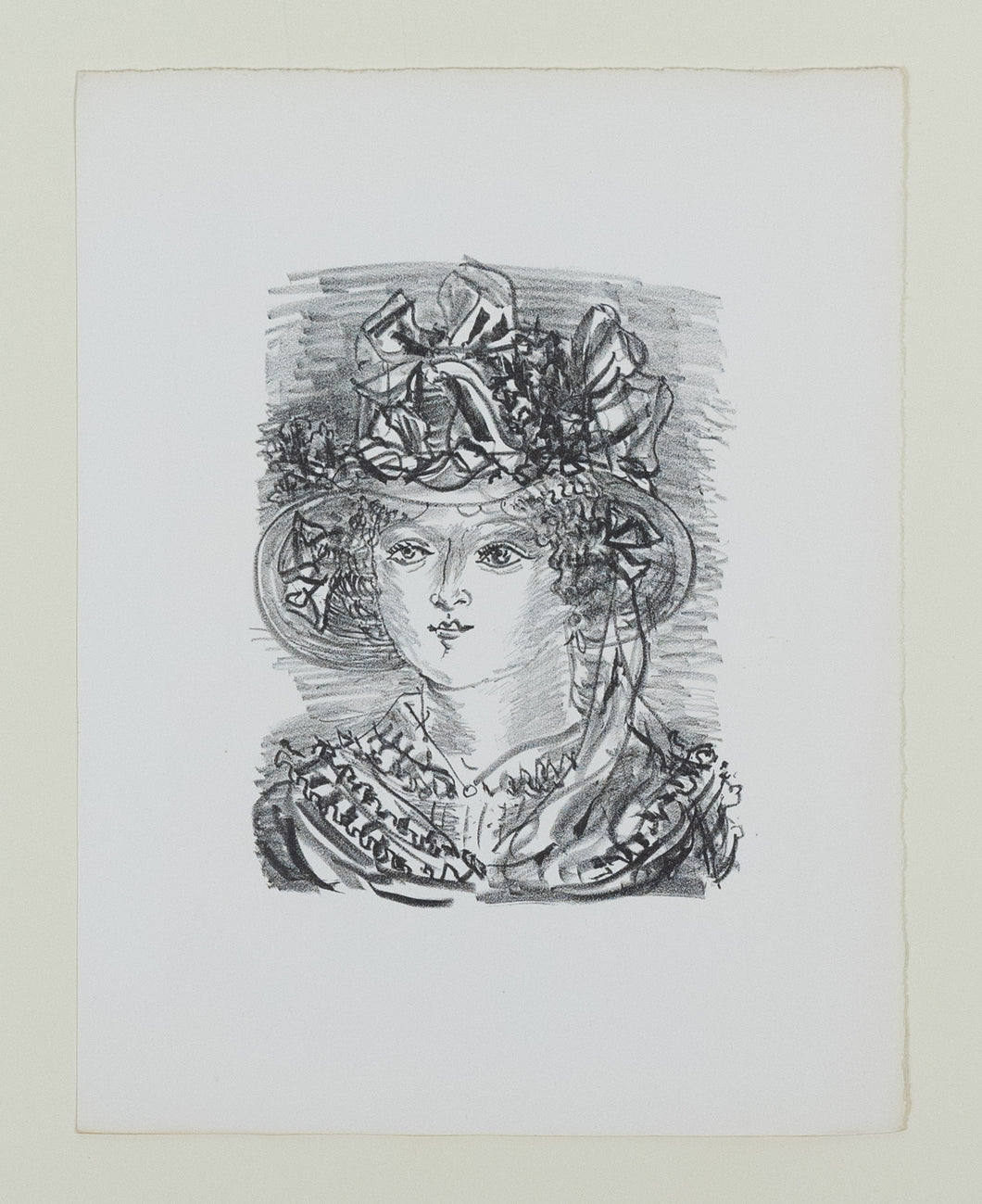 Raoul Dufy (1877-1953) - Femme avec chapeau drôle - Lithograph