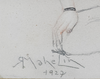 Robert Mahelin (1889-1968) - Nu Allonge Mine et plomb et sanguine – Original Lead and Chalk