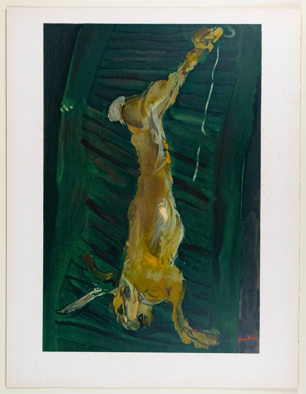 Chaïm Soutine (1893-1943) (after) -   The Hare with the Green Shutter  - Lithograph