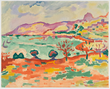 Load image into Gallery viewer, Georges Braque (1882 – 1963) (after) - Paysage A L&#39;estaque – Landscape A L&#39;estaque - Lithograph
