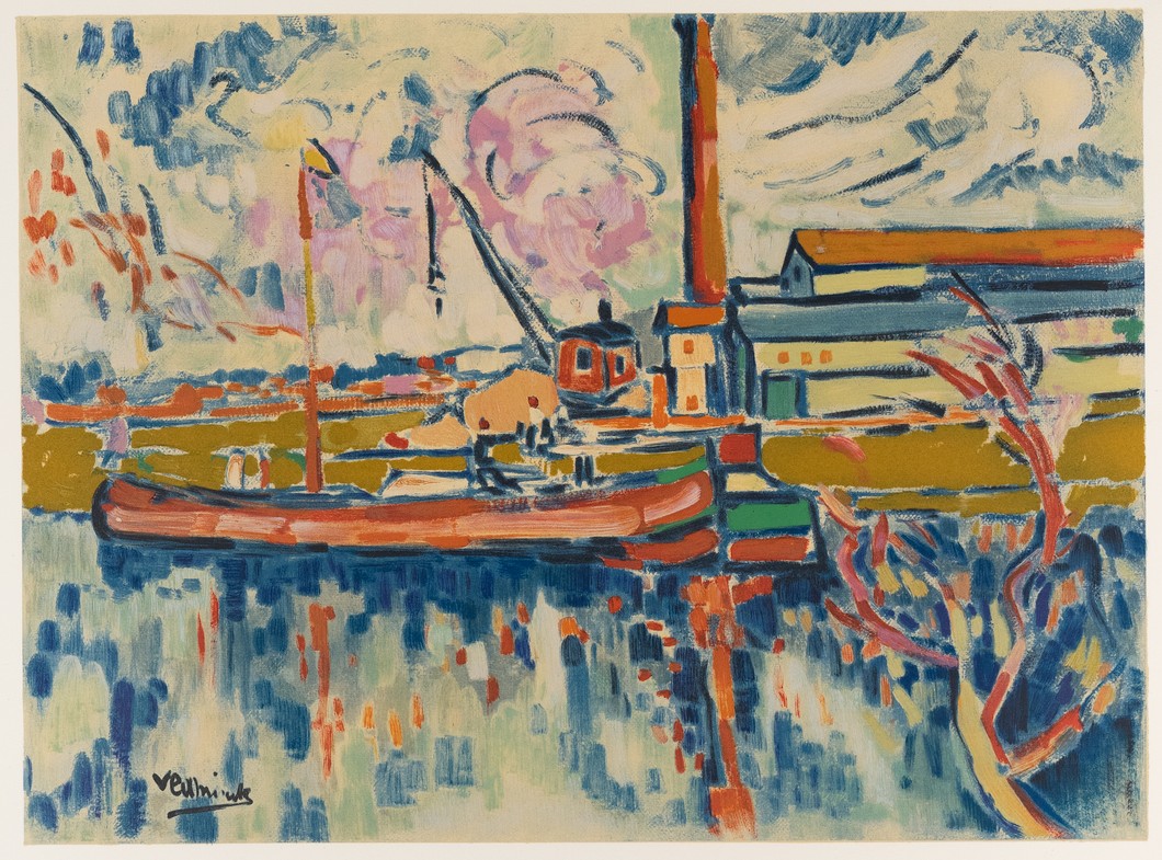 Maurice de Vlaminck (1876-1958) (after) – Paysage à Chatou - Landscape in Chatou - Lithograph