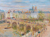 Serge BELLONI (1925-2005) Les quais à Paris - Original Oil Painting
