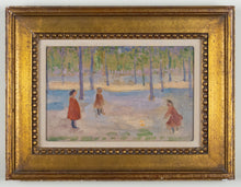 Load image into Gallery viewer, Hippolyte Petitjean (1854 – 1929) - Children Playing in Woods - Original Oil Painting
